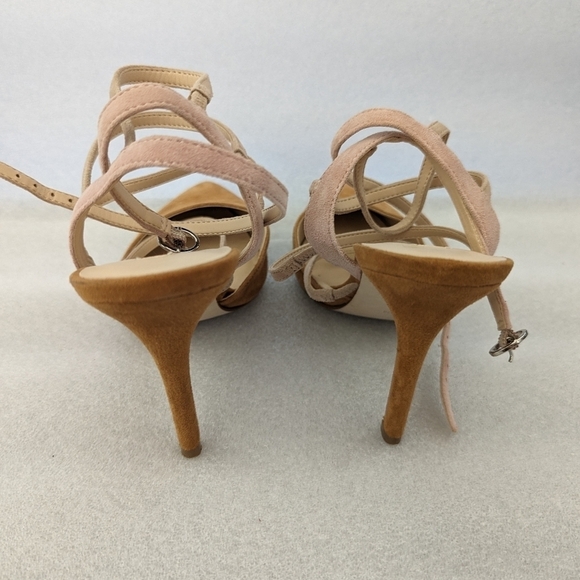GUESS tan and pink suede heels size 8 - Picture 4 of 8